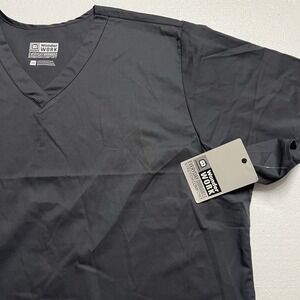 Wonder Work Everyday Durable Stretch Comfort, Women's Size 2X, New,‎ Gray, VNeck